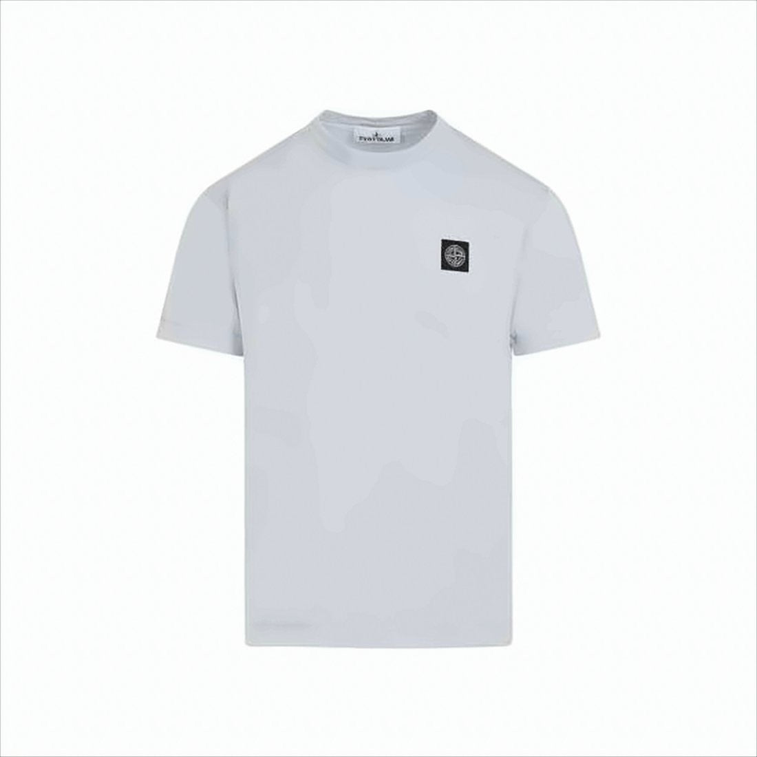 Stone Island White Short-Sleeve T-Shirt With Iconic Logo Patch