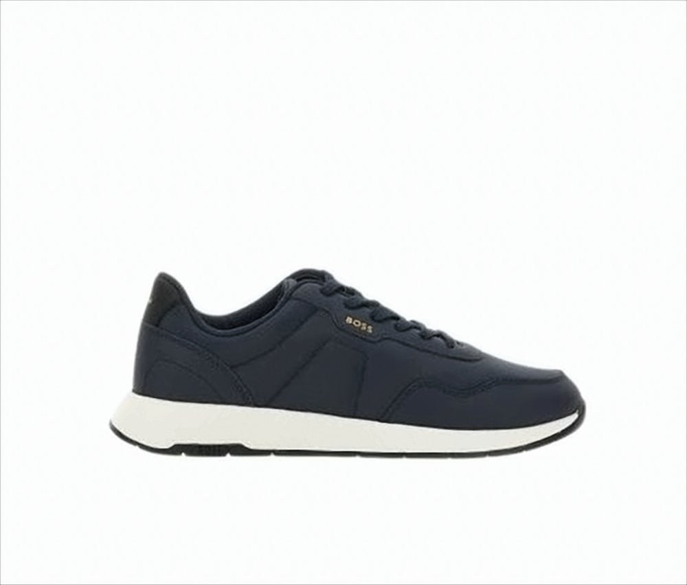 Hugo Boss Blue Sneakers With Smooth