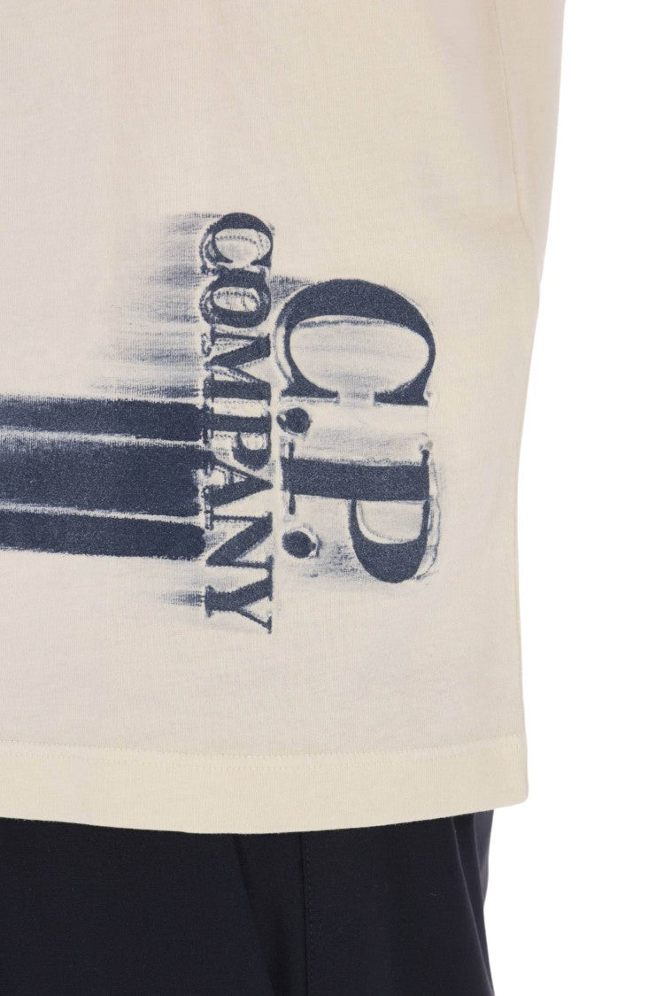 C.P. Company Cream 24/1 Cotton Jersey T-Shirt