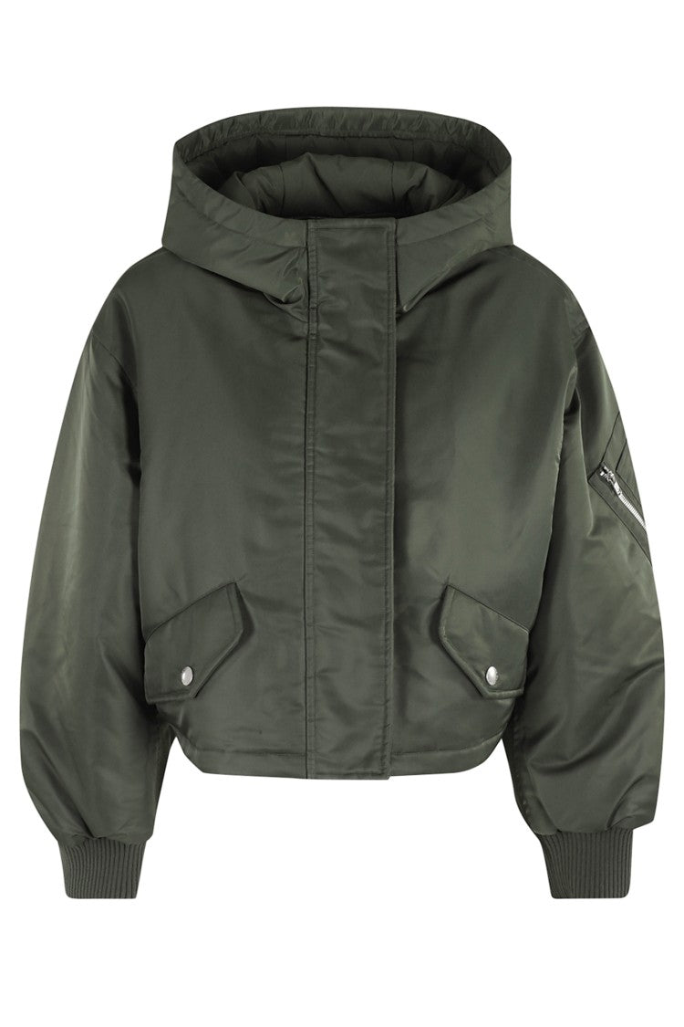 Stand Studio Cropped Forest Green Polyamide Matilda Jacket