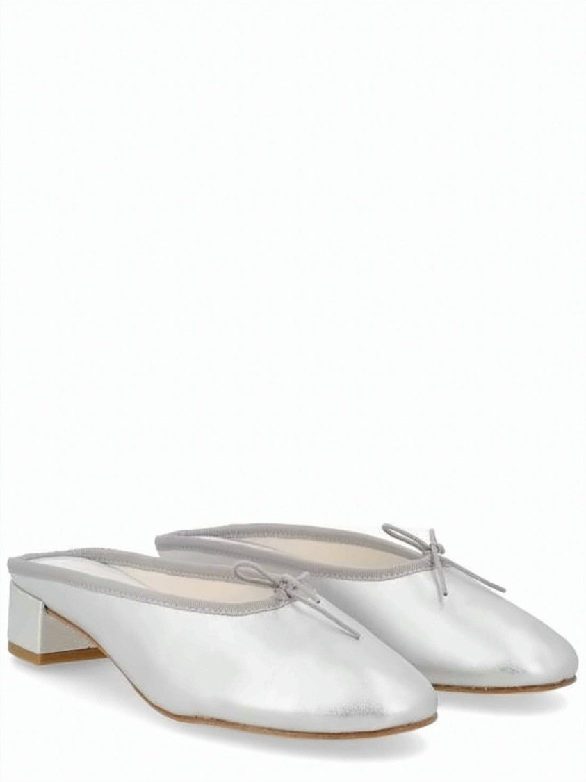 Repetto Pointed-Toe Calf Leather Mule With Circular Buckle