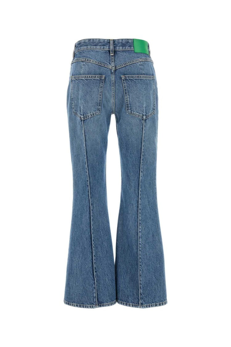 Bottega Veneta High-Waisted Flared Denim Jeans With Vintage Wash