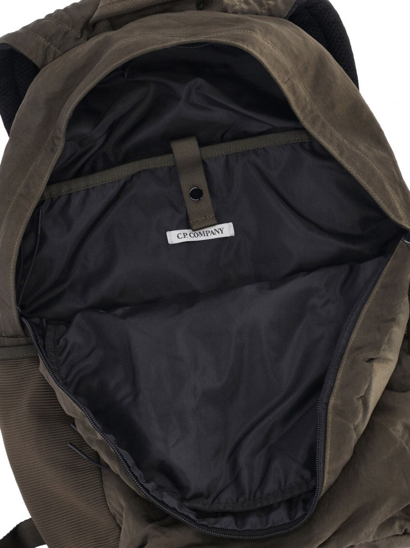 C.P. Company Green Nylon B Lens Multi-Compartment Bag