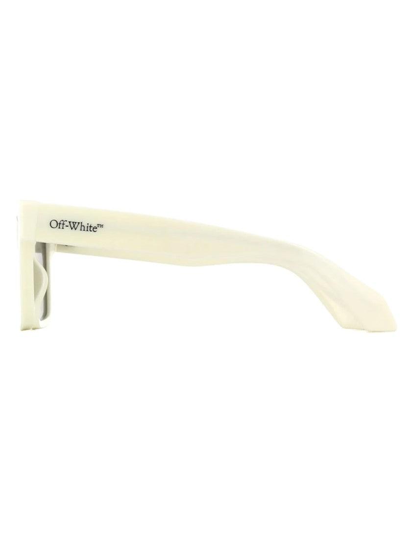 Off-White Angular Frame Off White Sunglasses With Minimalist Design