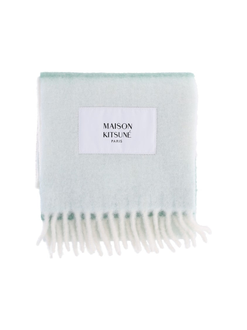 Maison Kitsuné Multicolor Striped Alpaca-Blend Scarf