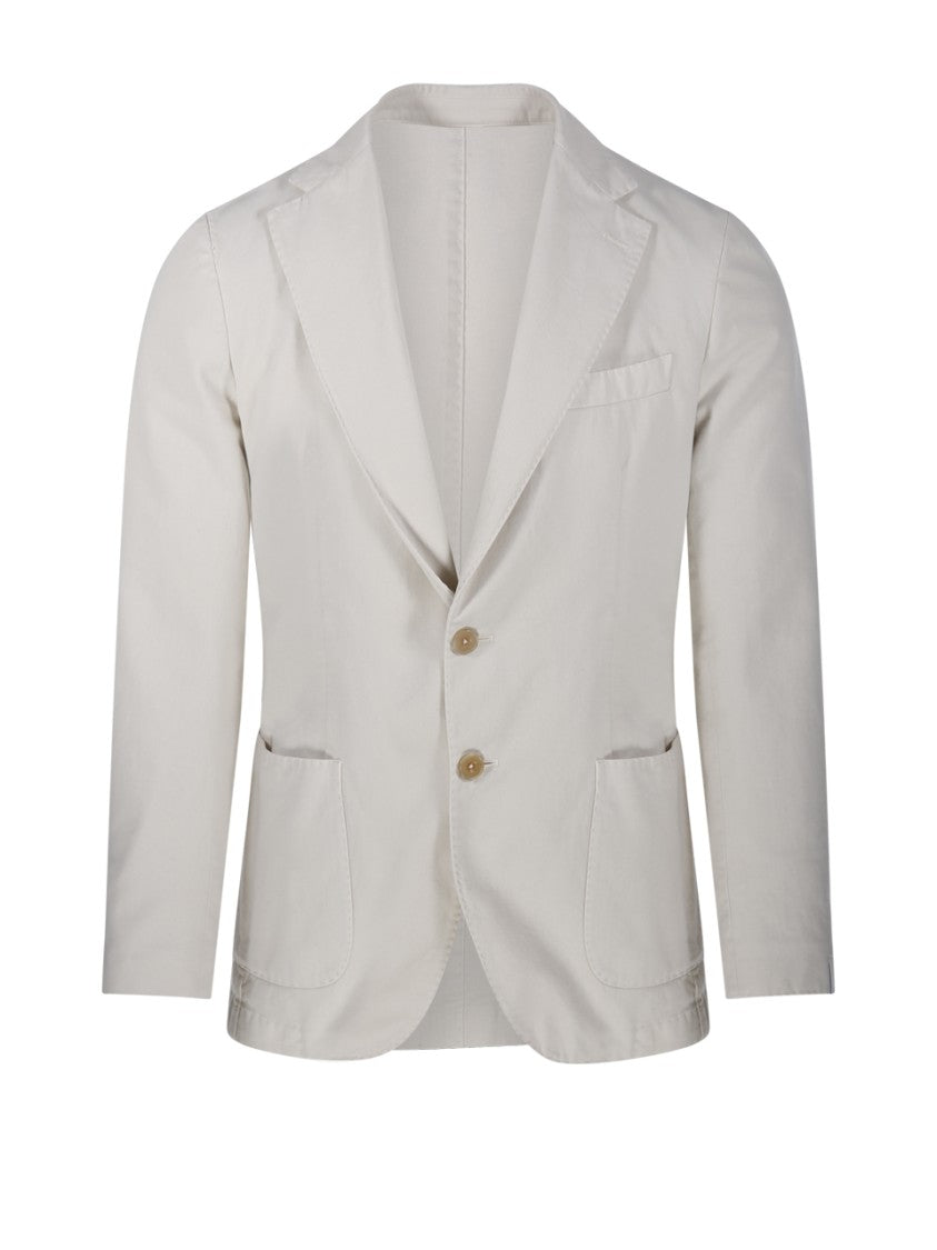 Santaniello Tailored Jacket With Notched Lapel And Polished Finish