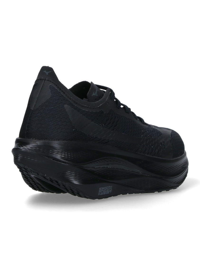 Comme Des Garçons All-Black Sneakers With Rounded Toe