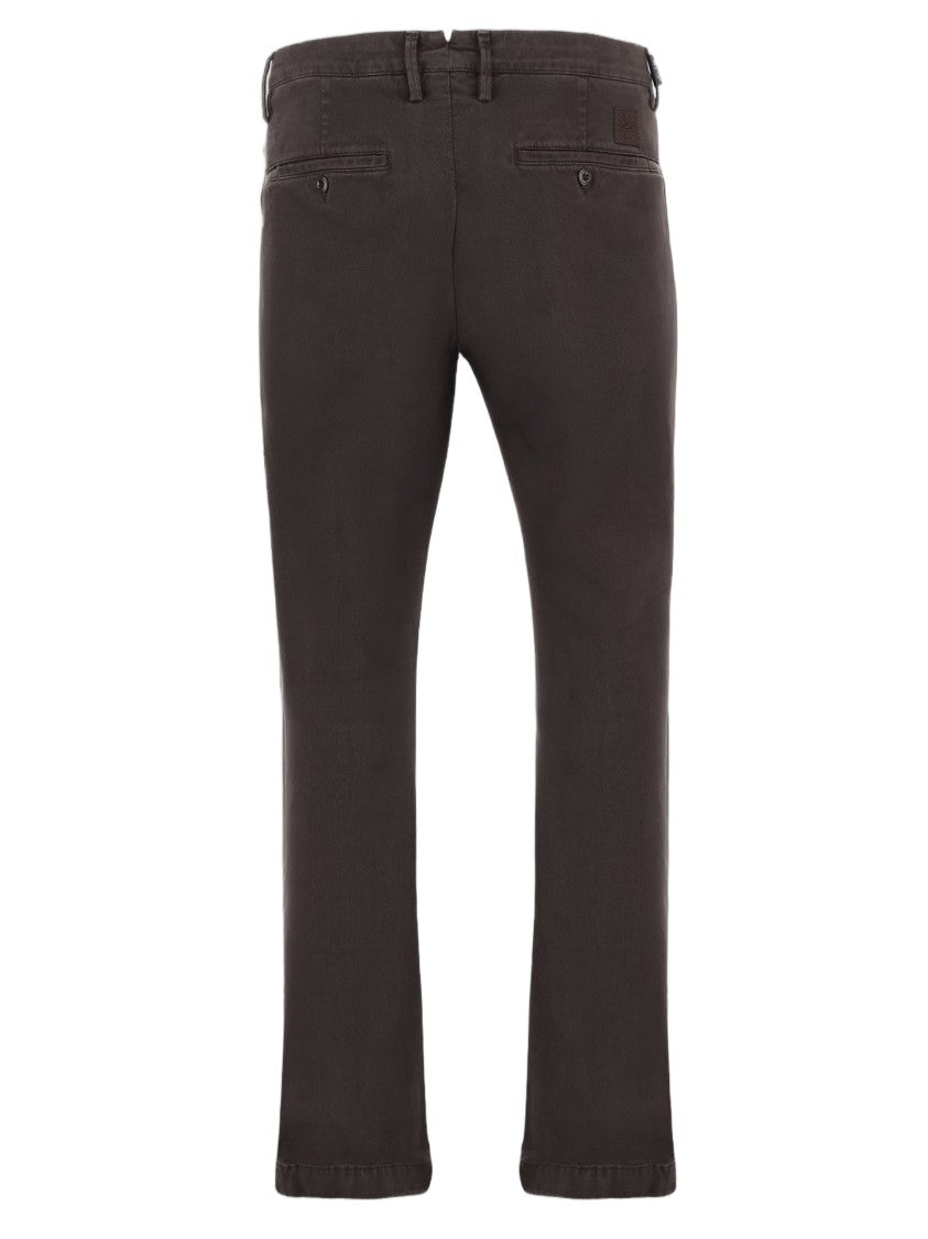Jacob Cohen Brown Stretch Cotton-Blend Pants