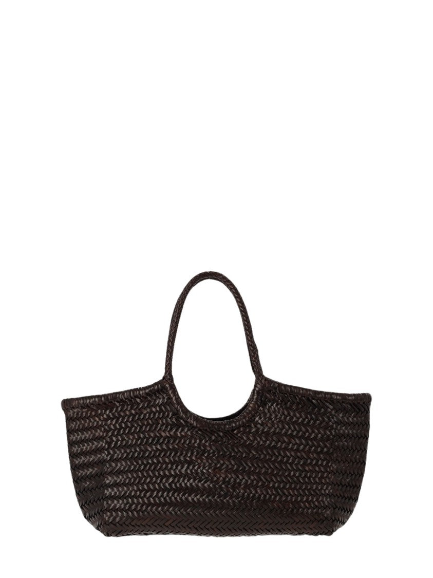 Dragon Diffusion Spacious Woven Leather Tote Bag With Braided Detailing