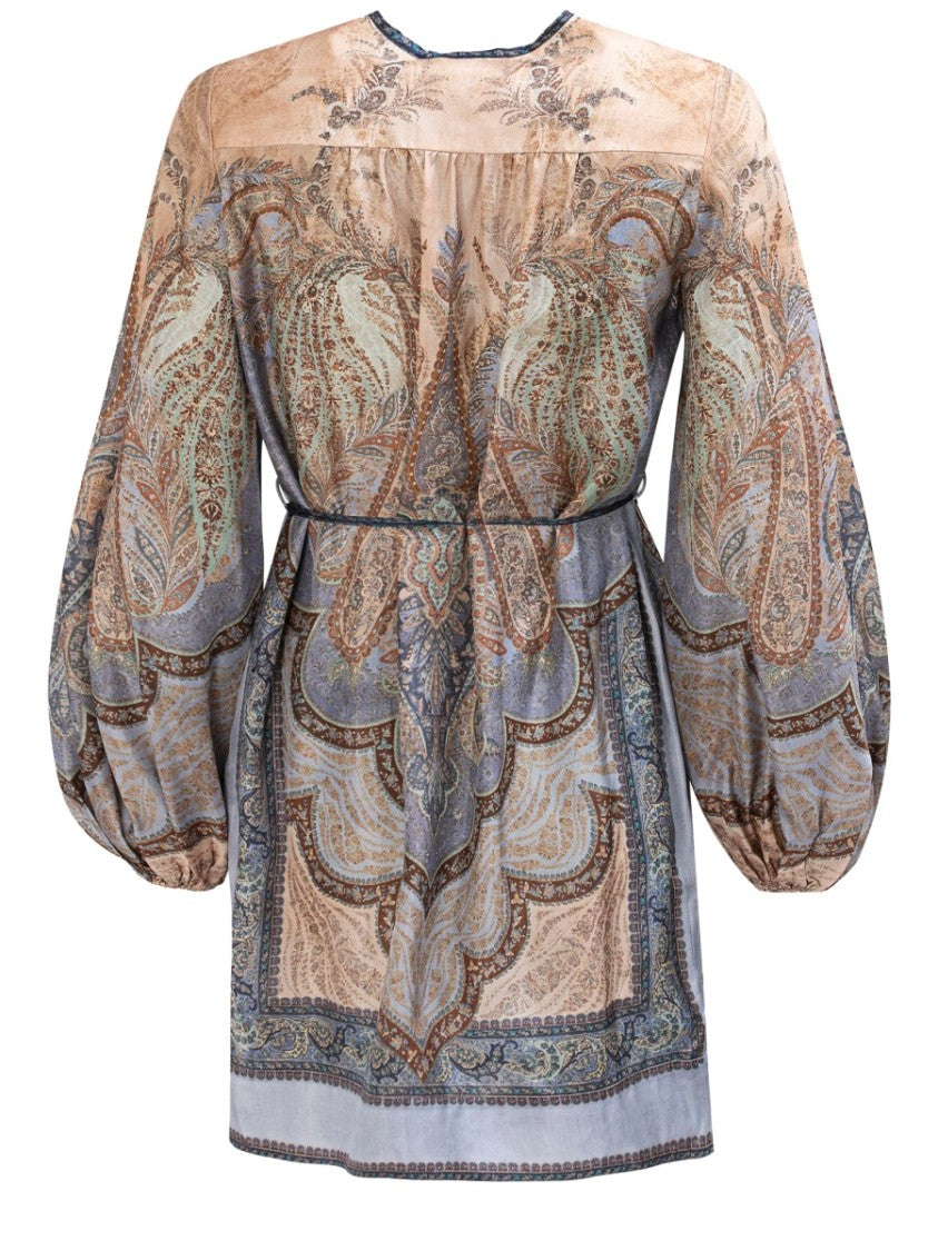 Zimmermann Multicolor Paisley Silk Tunic Day Dress