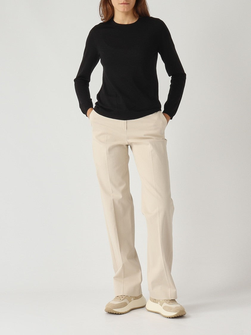 Max Mara Classic Black Knit Sweater With Design
