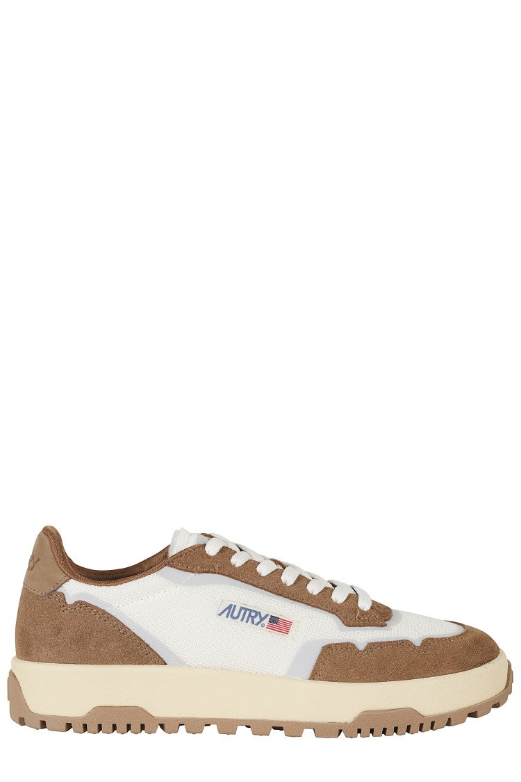Autry White Brown Wildplace Low Mesh Suede Polyester Sneakers