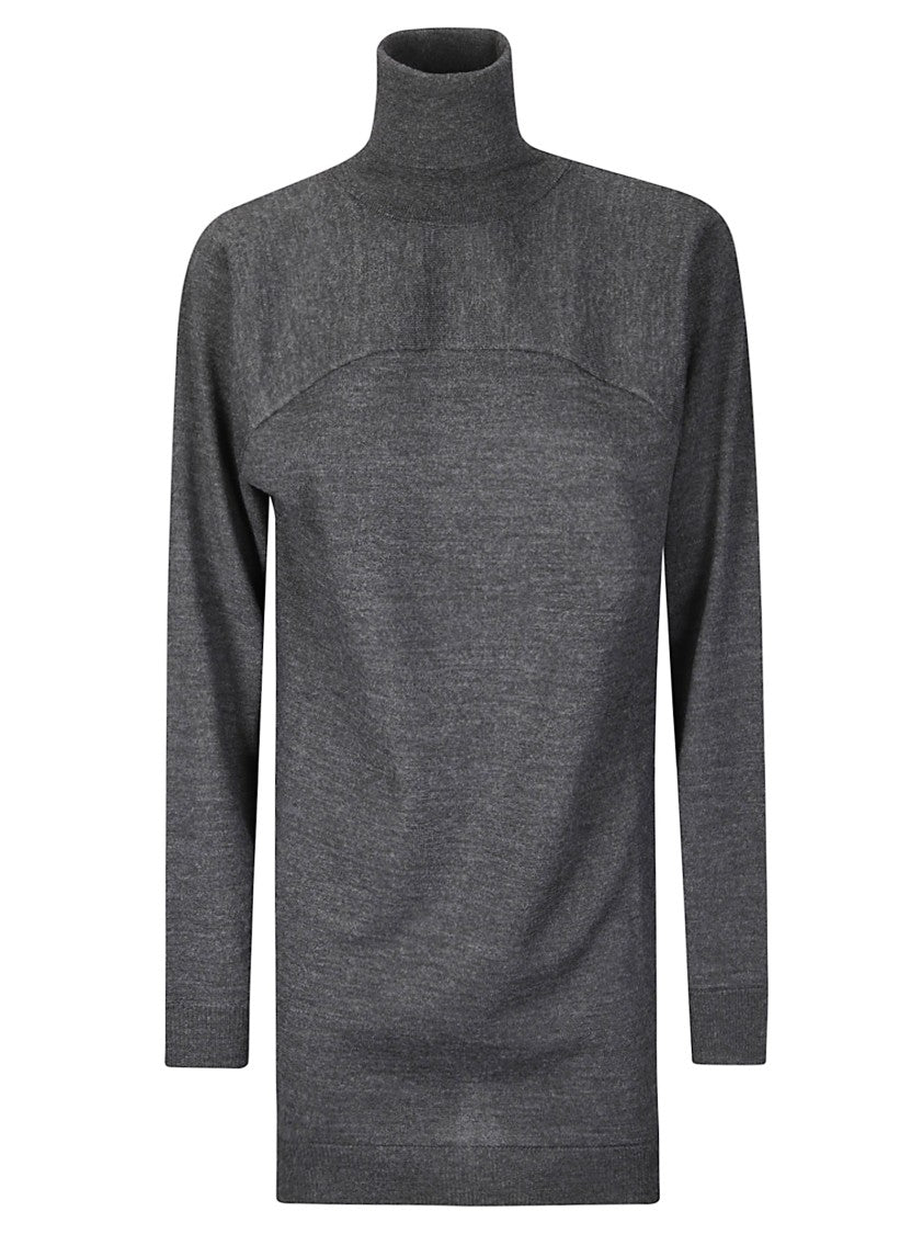 Mm6 By Maison Margiela Chic Mini Dress With High Turtleneck