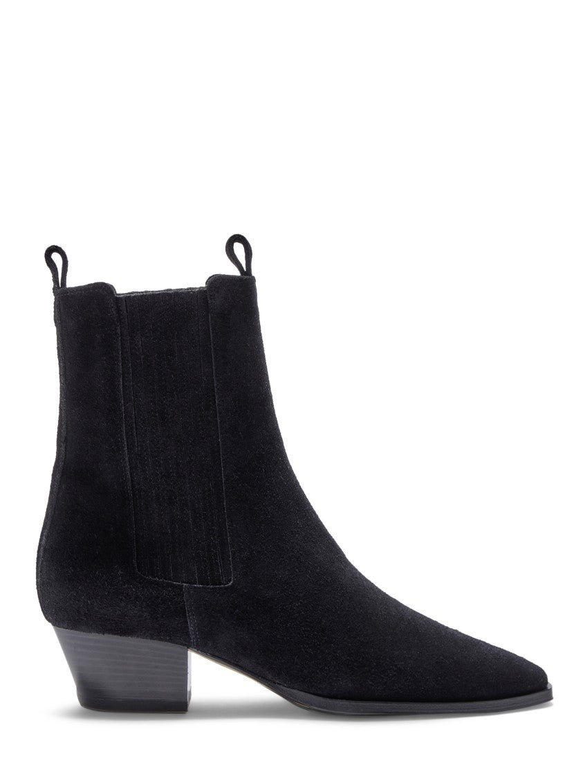 Aeydē Pointed Toe Ankle Boots With Elastic Side Panels