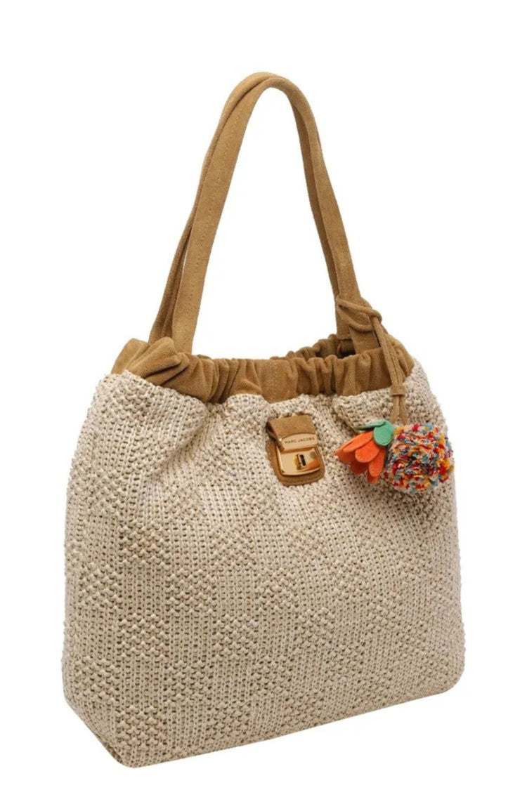 Marc Jacobs Natural The Summer Cristina Floral Charm Polyethylene Tote Bag