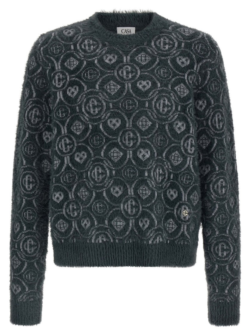 Casablanca 'Fluffy Monogram' Sweater