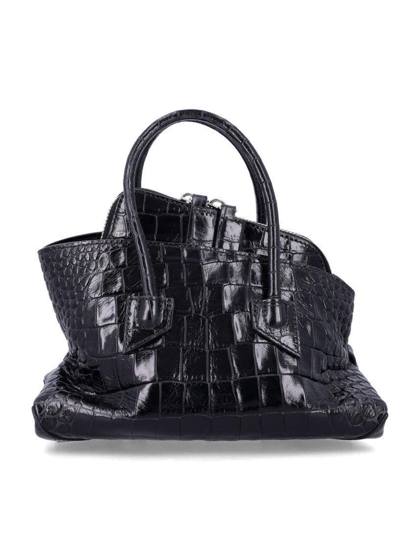 The Attico La Passeggiata Mini Croc-Embossed Bag