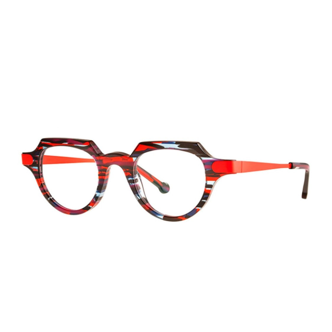 Theo Eyewear Multicolor Couple Acetate Titanium Phantos Sunglasses