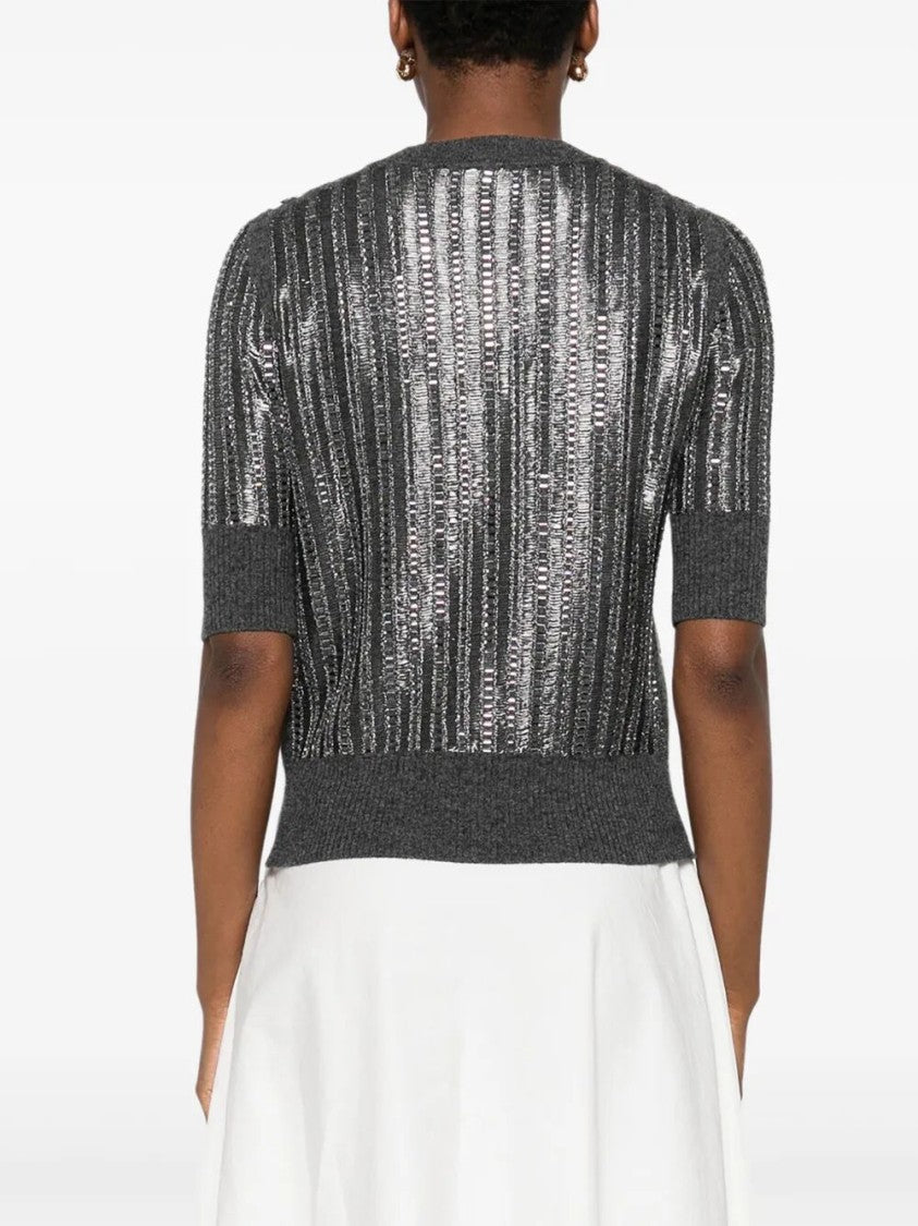 Ermanno Scervino Textured Short Sleeve Sweater