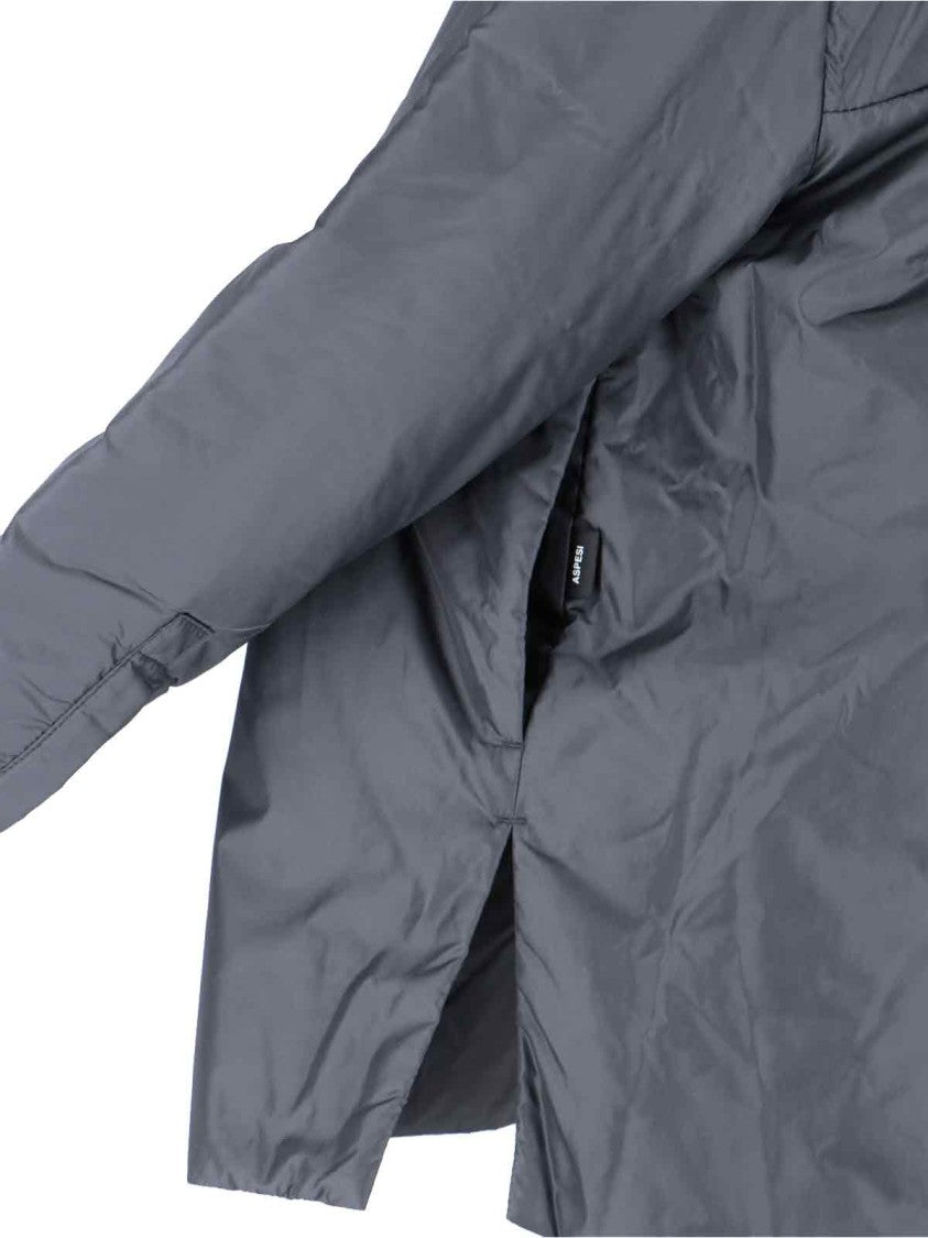 Aspesi Tailored Minimalist Jacket With Classic Collar And Button Closures