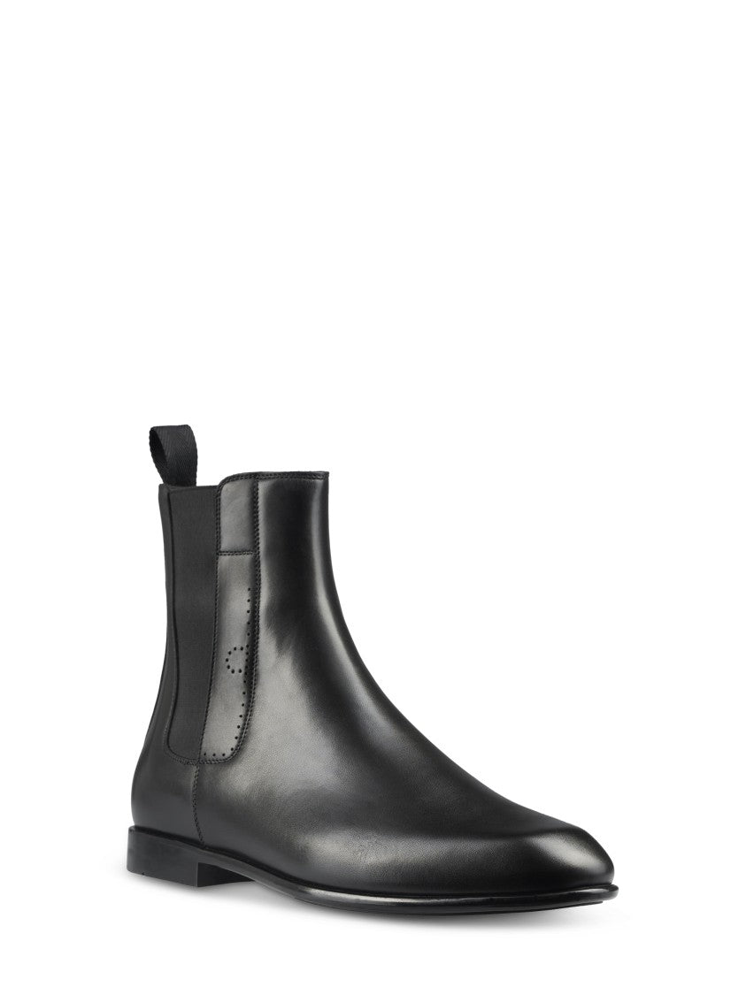 Ferragamo Pointed Toe Ankle Boots With Elastic Side Panels