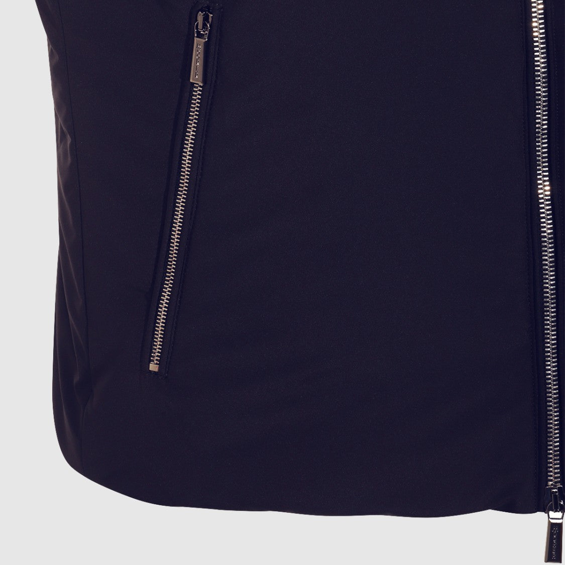 Moorer Sleeveless Vest With High Collar And Zipper Closure