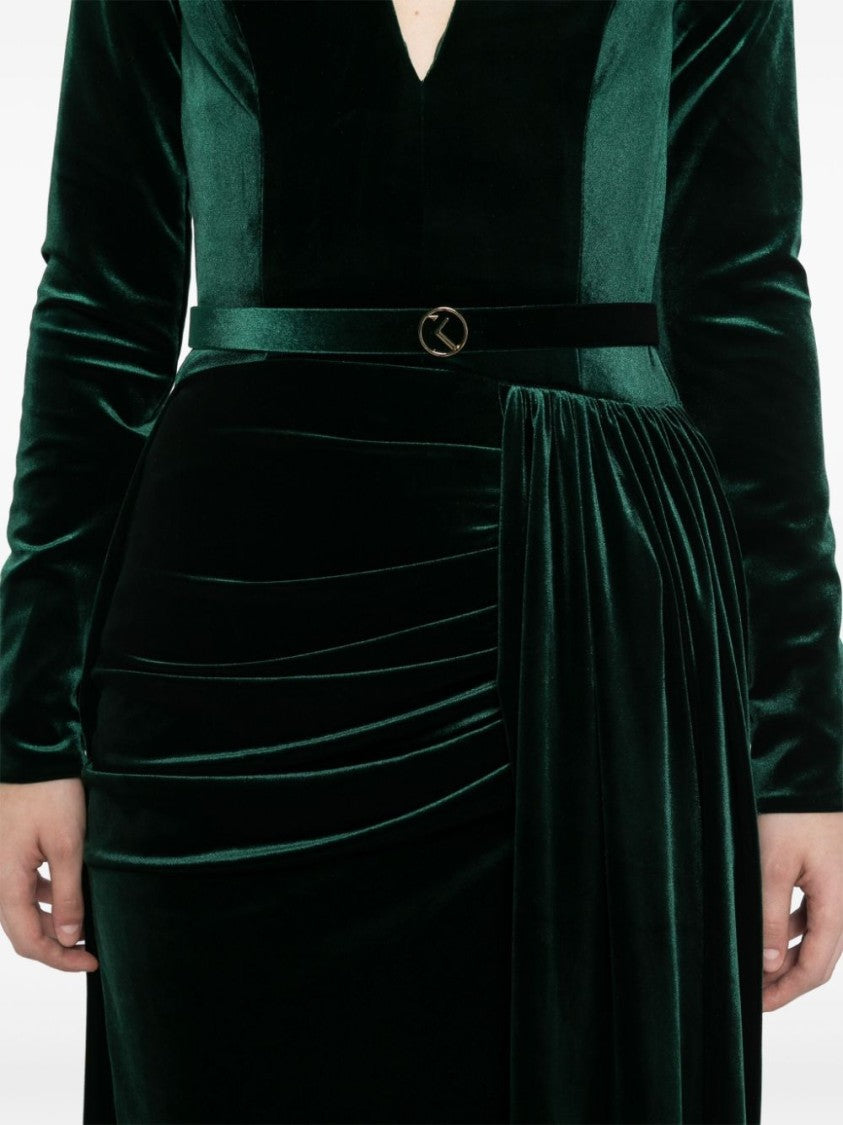 Saiid Kobeisy Velvet Long Dress