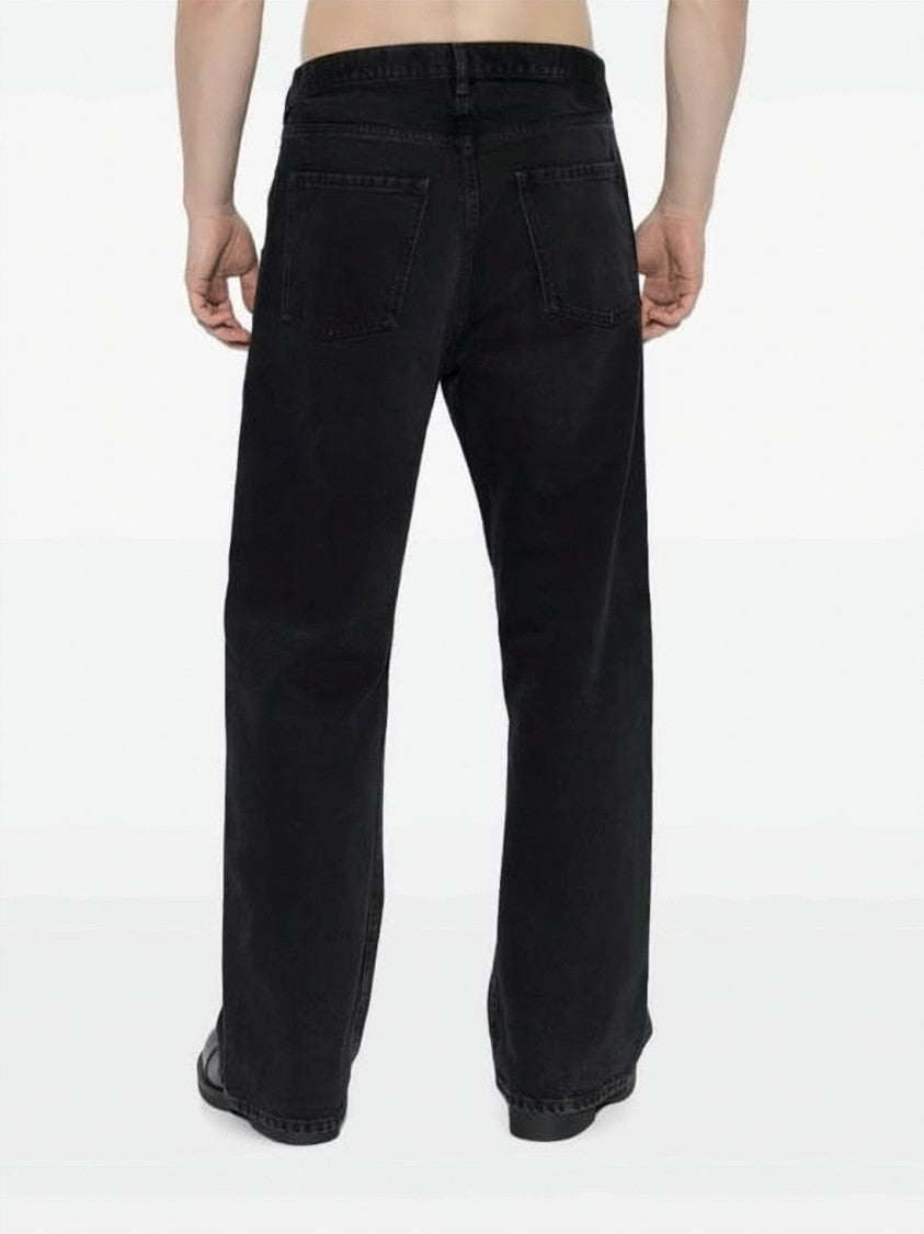 Maison Margiela Wide-Leg Black Denim Trousers With Classic Five-Pocket Styling