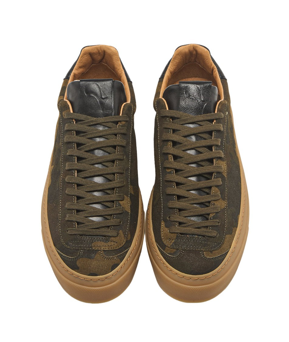 Aqua Alta Venice Camouflage Suede And Leather Sneakers