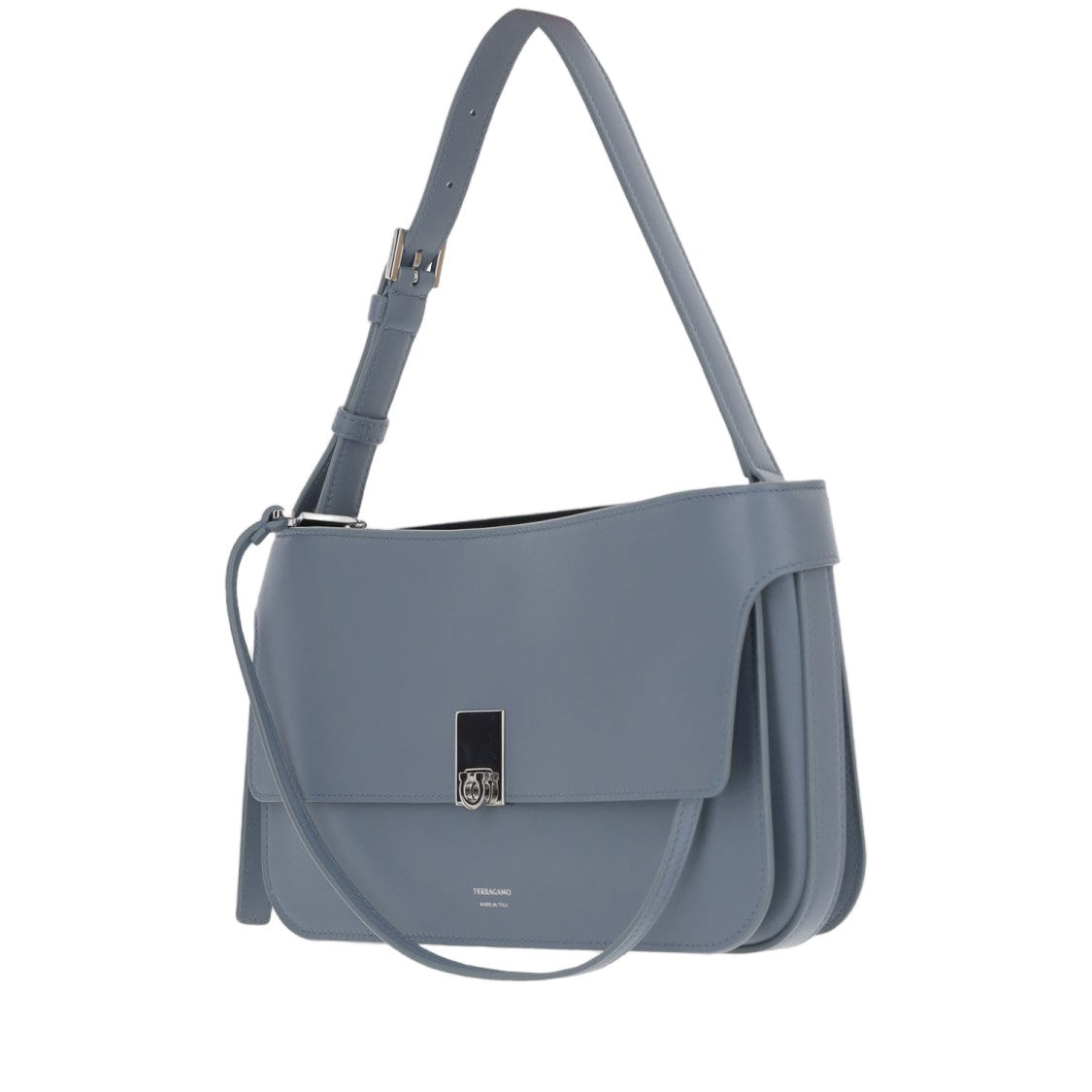 Salvatore Ferragamo Small Cara Leather Bag With Adjustable Handle And Zip Closure
