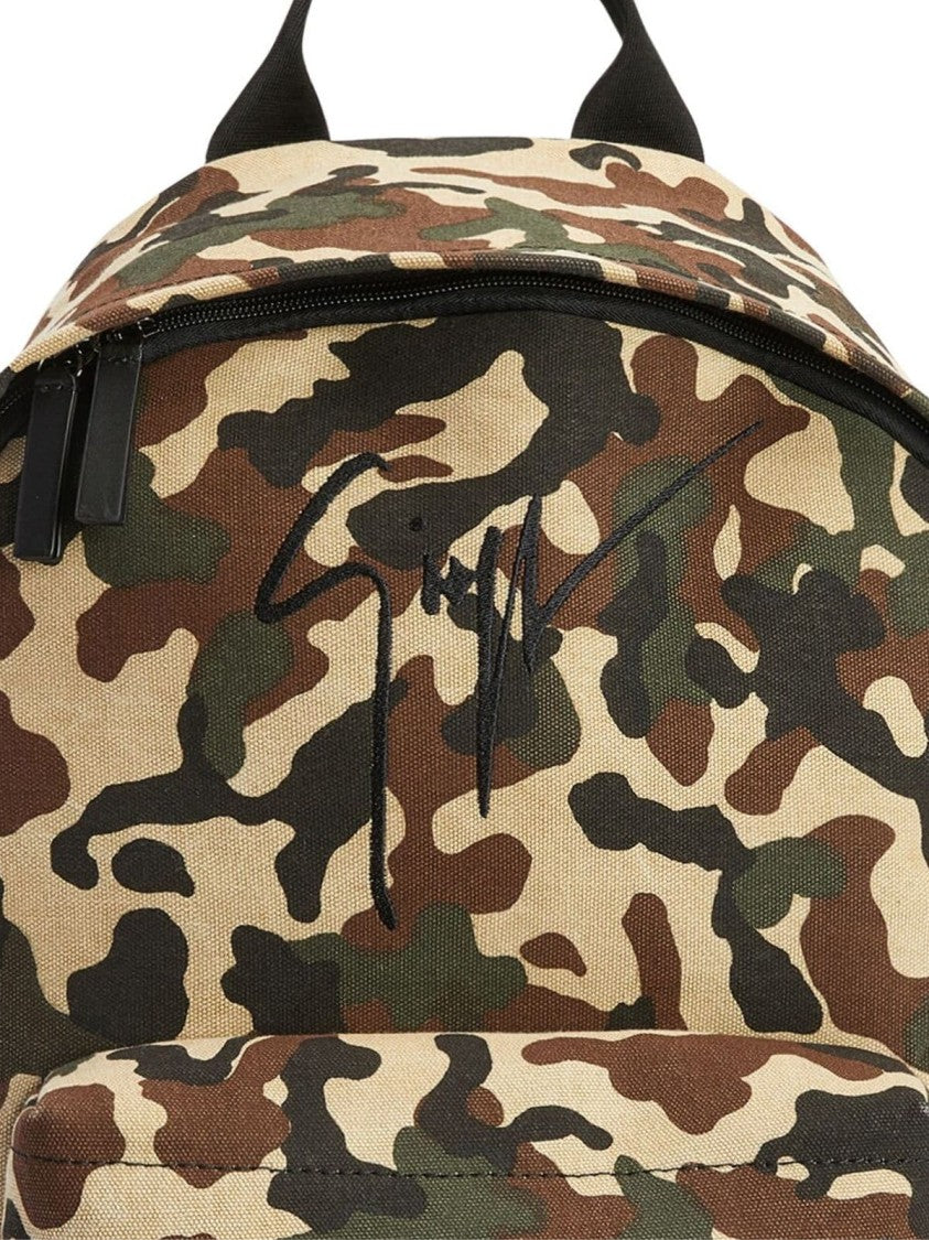 Giuseppe Zanotti Bud Camouflage Logo Backpack