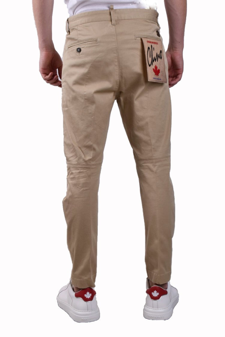 Dsquared2 Desert Tan Color Cotton Trousers