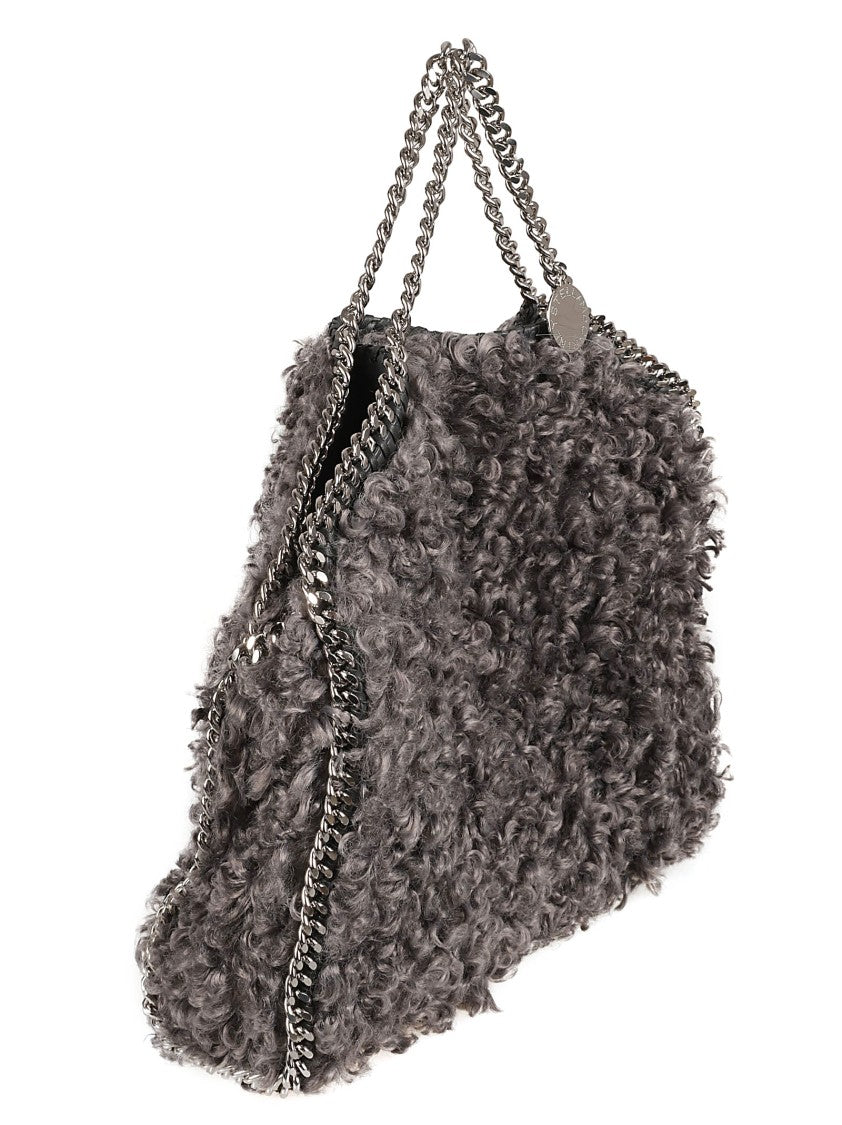 Stella Mccartney Textured Grey Bag With Plush Surface