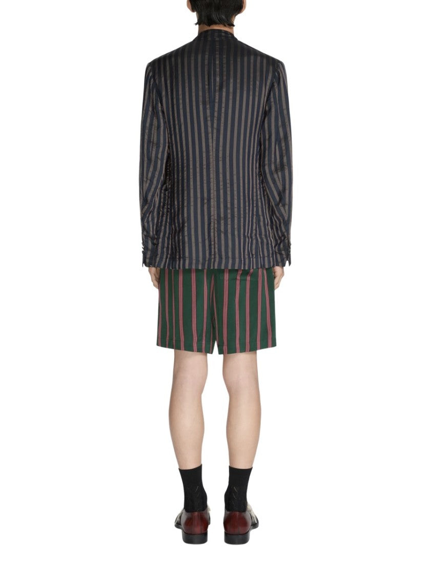 Dries Van Noten Balto Cupro Vertical Stripes Blazer