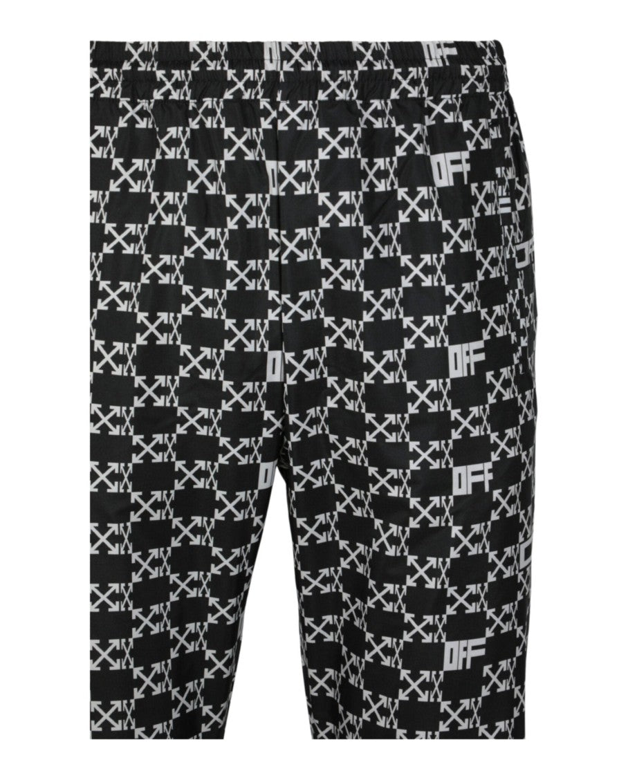 Off-White Mid Rise Monogram Print Jogger Track Pants