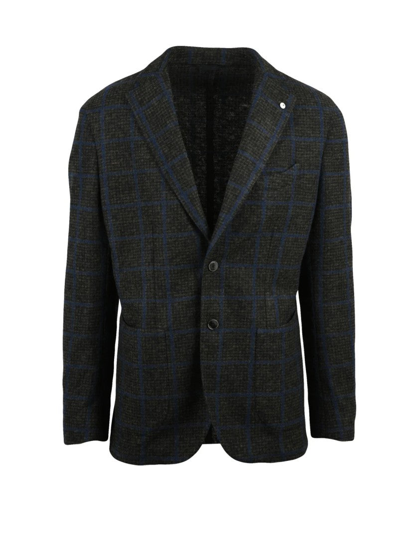 L.B.M. 1911 Wool Blend Jacket With Rounded Silhouette And Button Closure