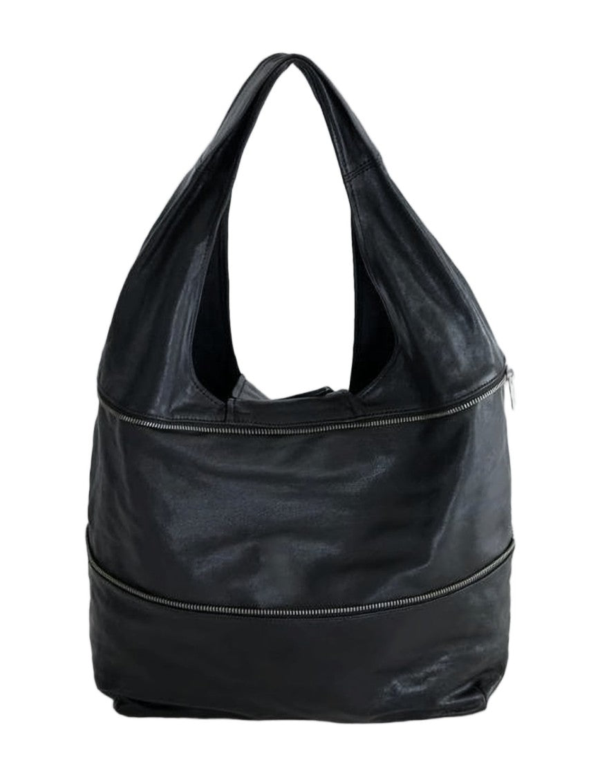 Paloma Wool Soft-Structured Leather Shoulder Bag With Zippered Compartments