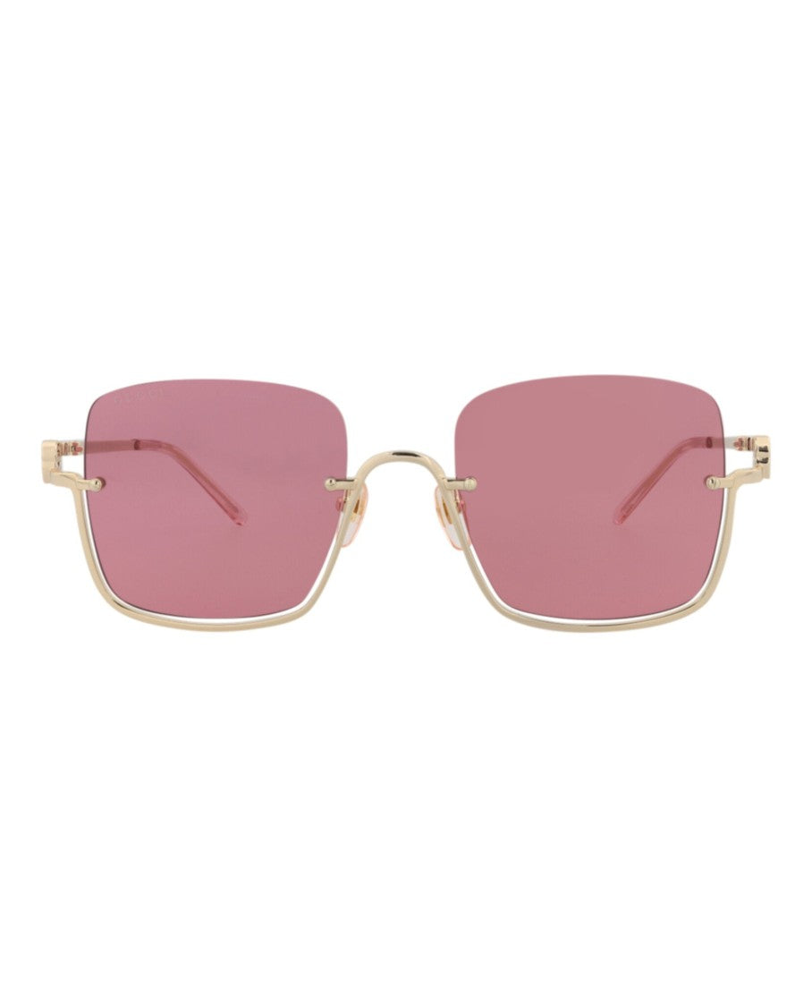 Gucci Square-Frame Metal Sunglasses