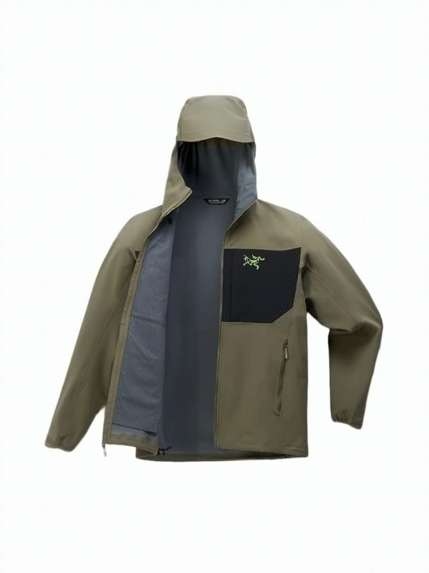 Arc'teryx Two-Tone Olive Green Jacket With Hood
