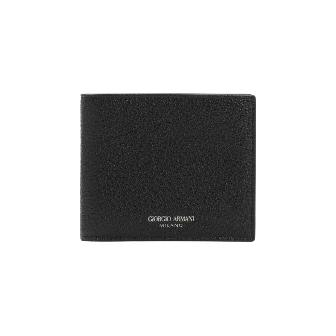 Giorgio Armani Black Calf Leather Bi-Fold Wallet