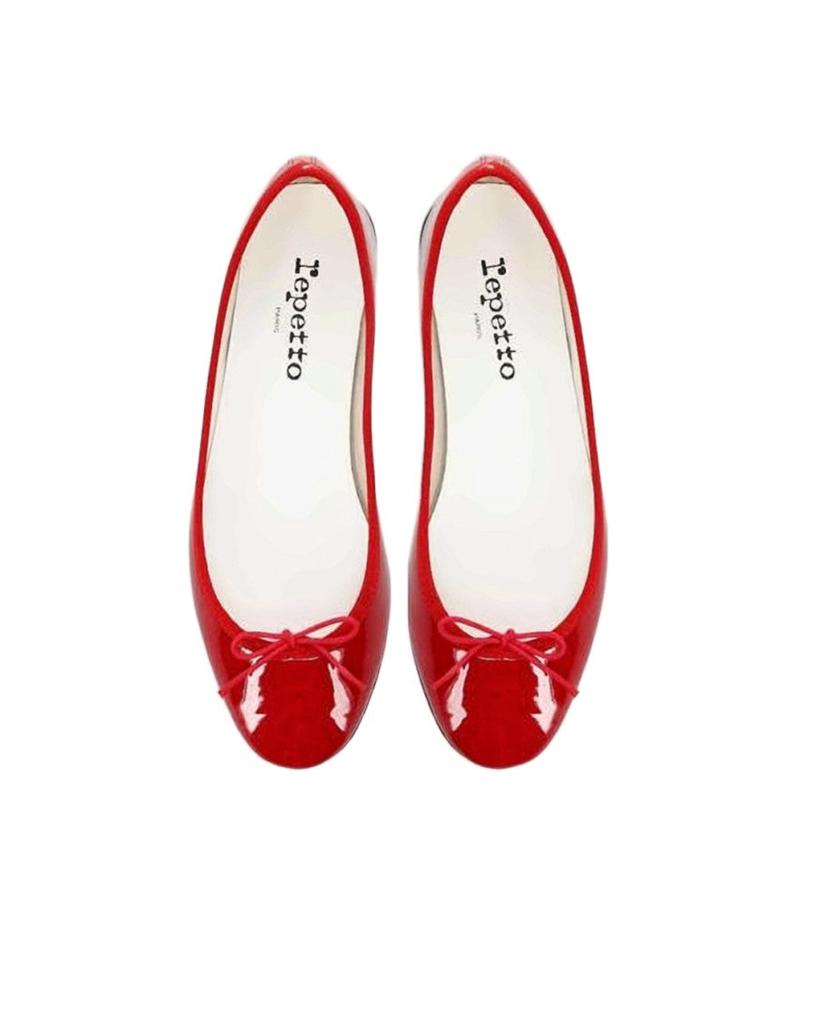 Repetto Glossy Red Leather Ballet Flats