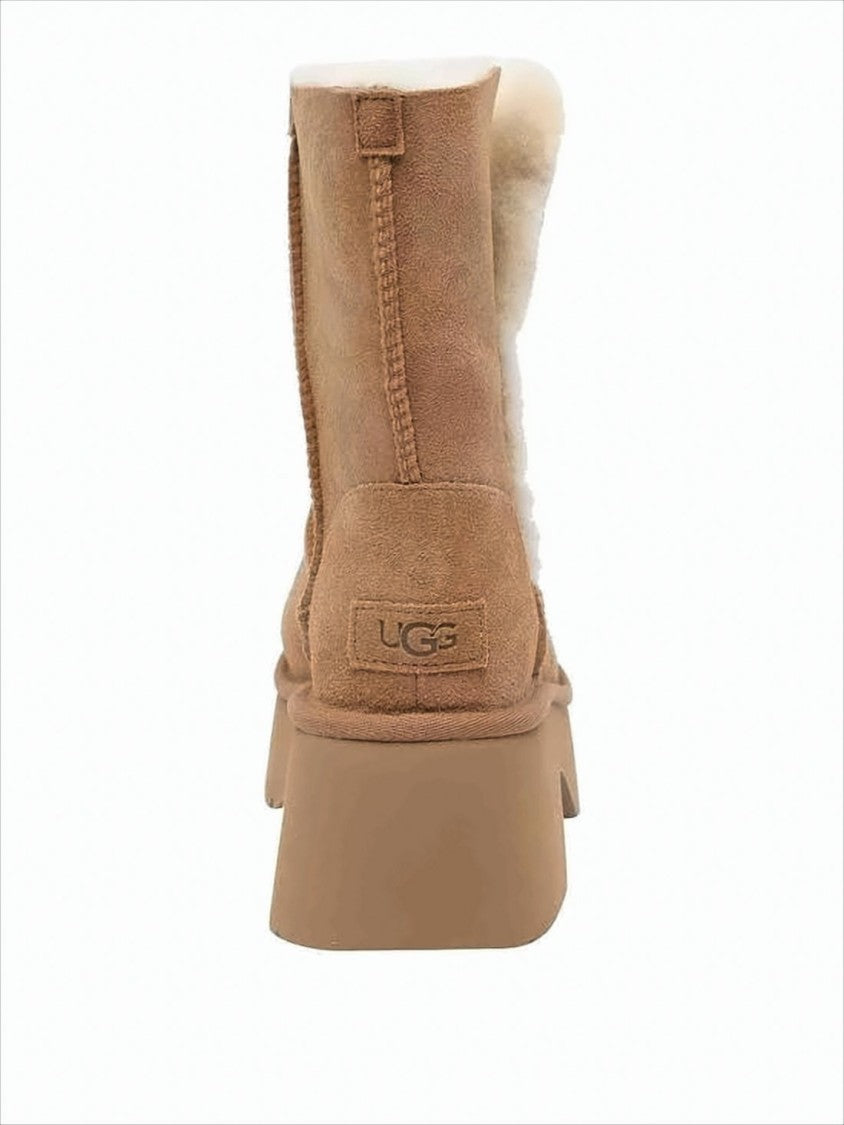 Ugg Mid-Calf Suede Boots With Chunky Eva Sole