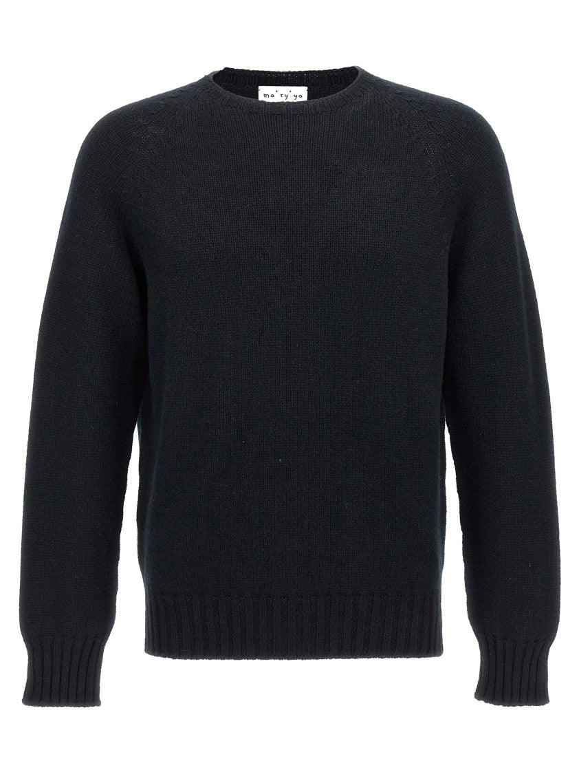 Ma'ry'ya Black Crew-Neck Sweater