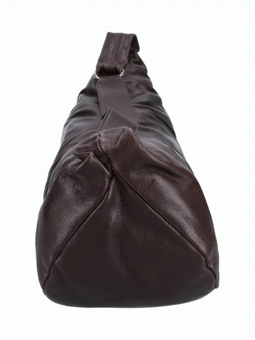 Paloma Wool Elongated Leather Hobo Shoulder Bag With Zipper Detail