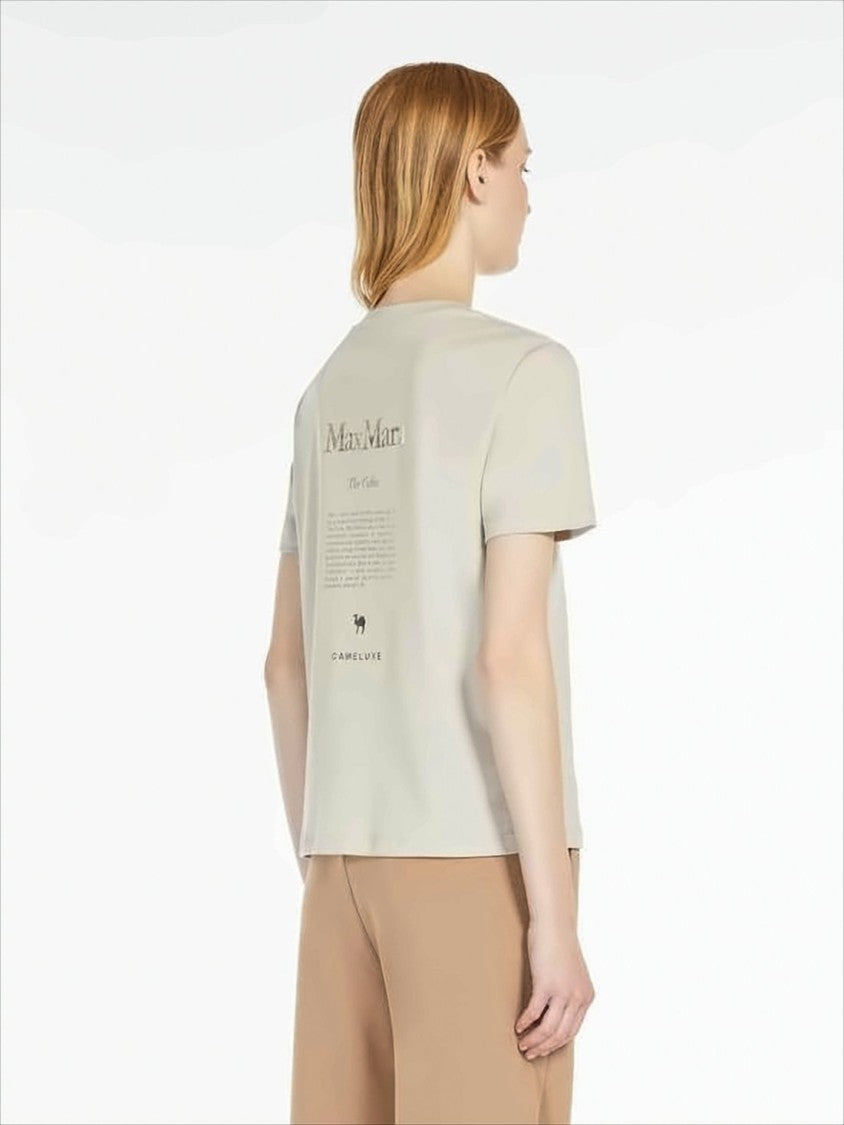 Max Mara Short-Sleeve Cotton T-Shirt With Minimalist Design