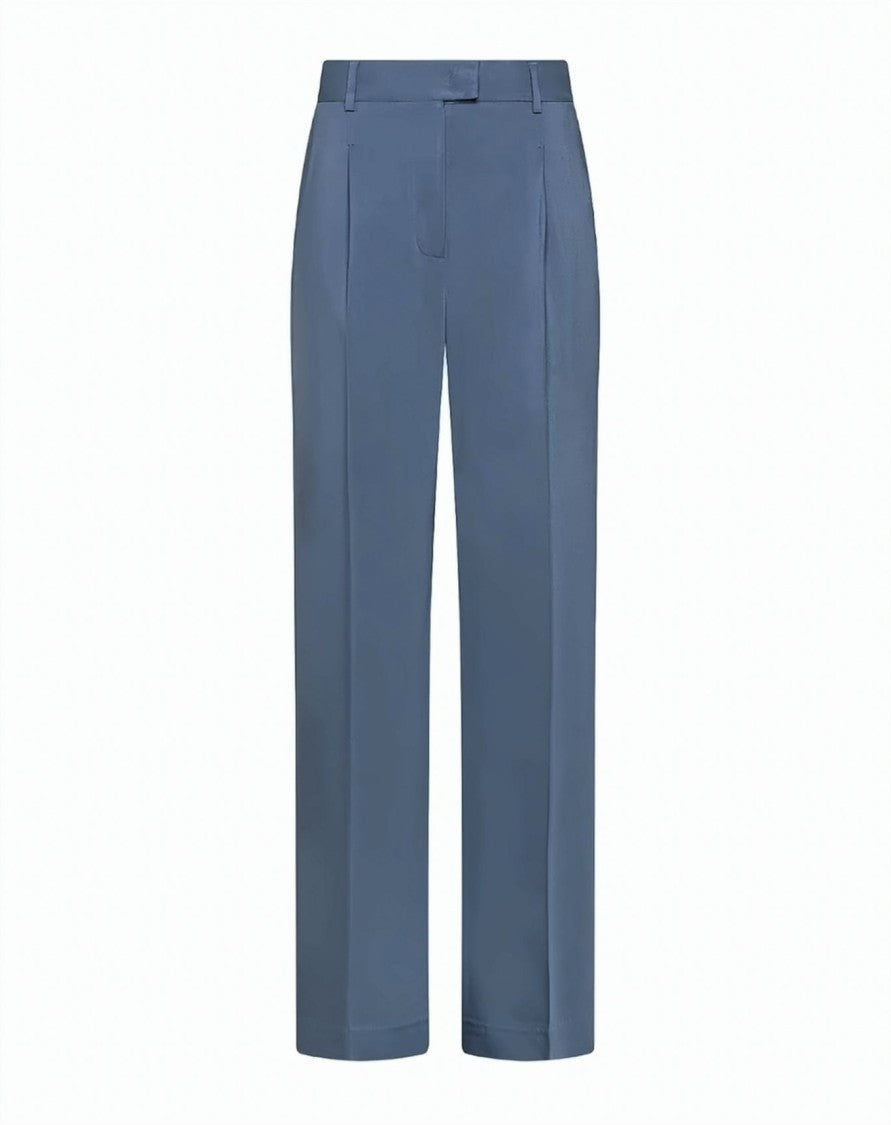 Seventy Tailored Front-Pleats Cady Flared Pants