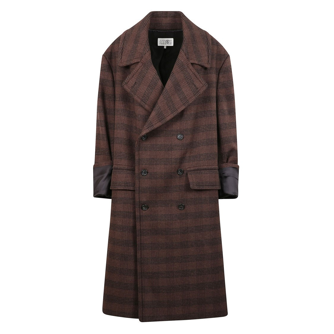 Mm6 By Maison Margiela Checked Long Coat