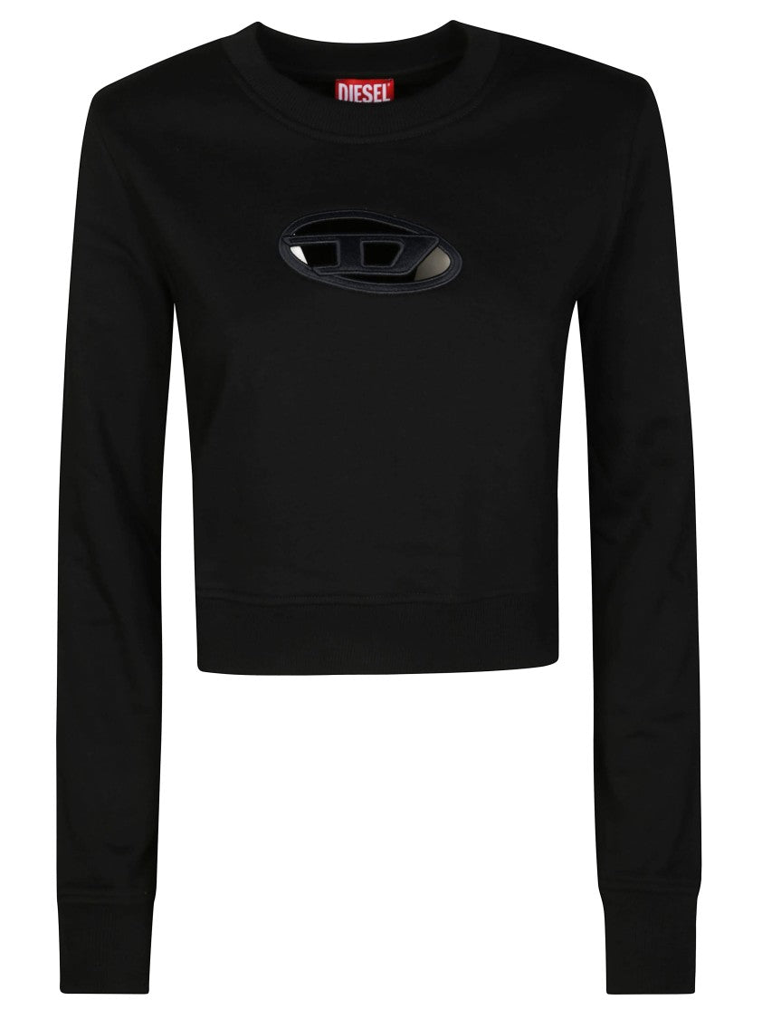 Diesel Cropped Sweatshirt With Distinctive Logo Detail