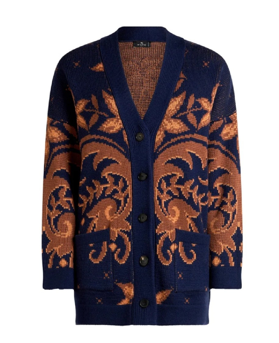 Etro Deep V-Neck Knitwear Cardigan
