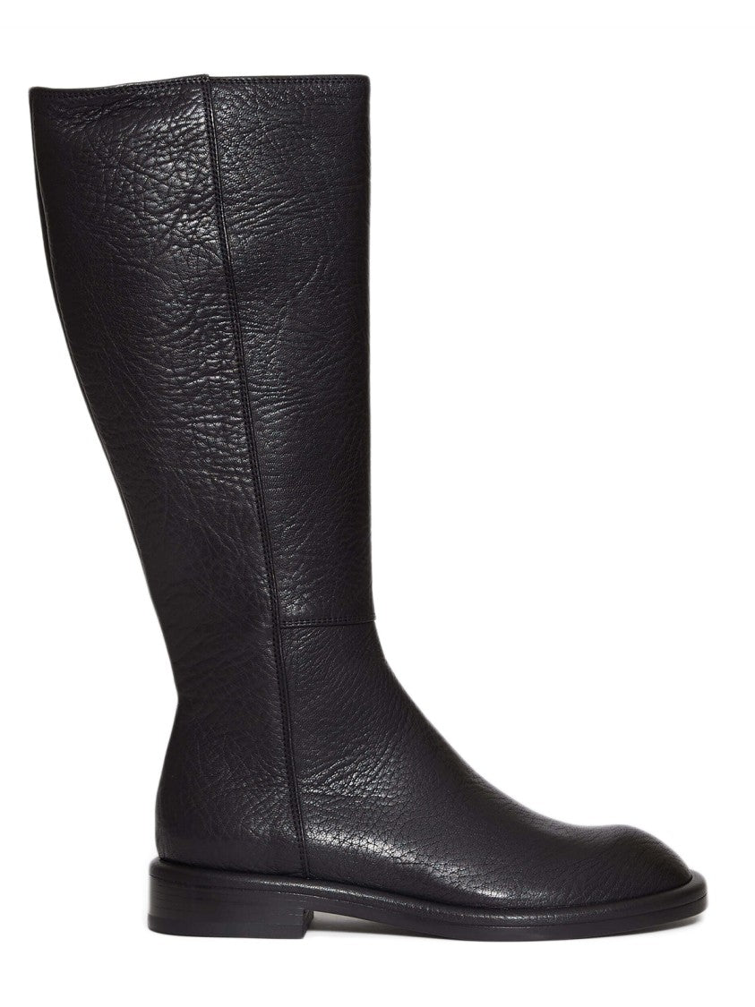 Agl Black Hammered Leather Boot